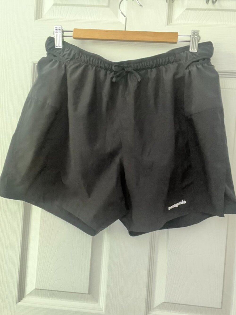 Patagonia Strider Pro 5 Shorts Men's L Black Running Trail Athletic Lined